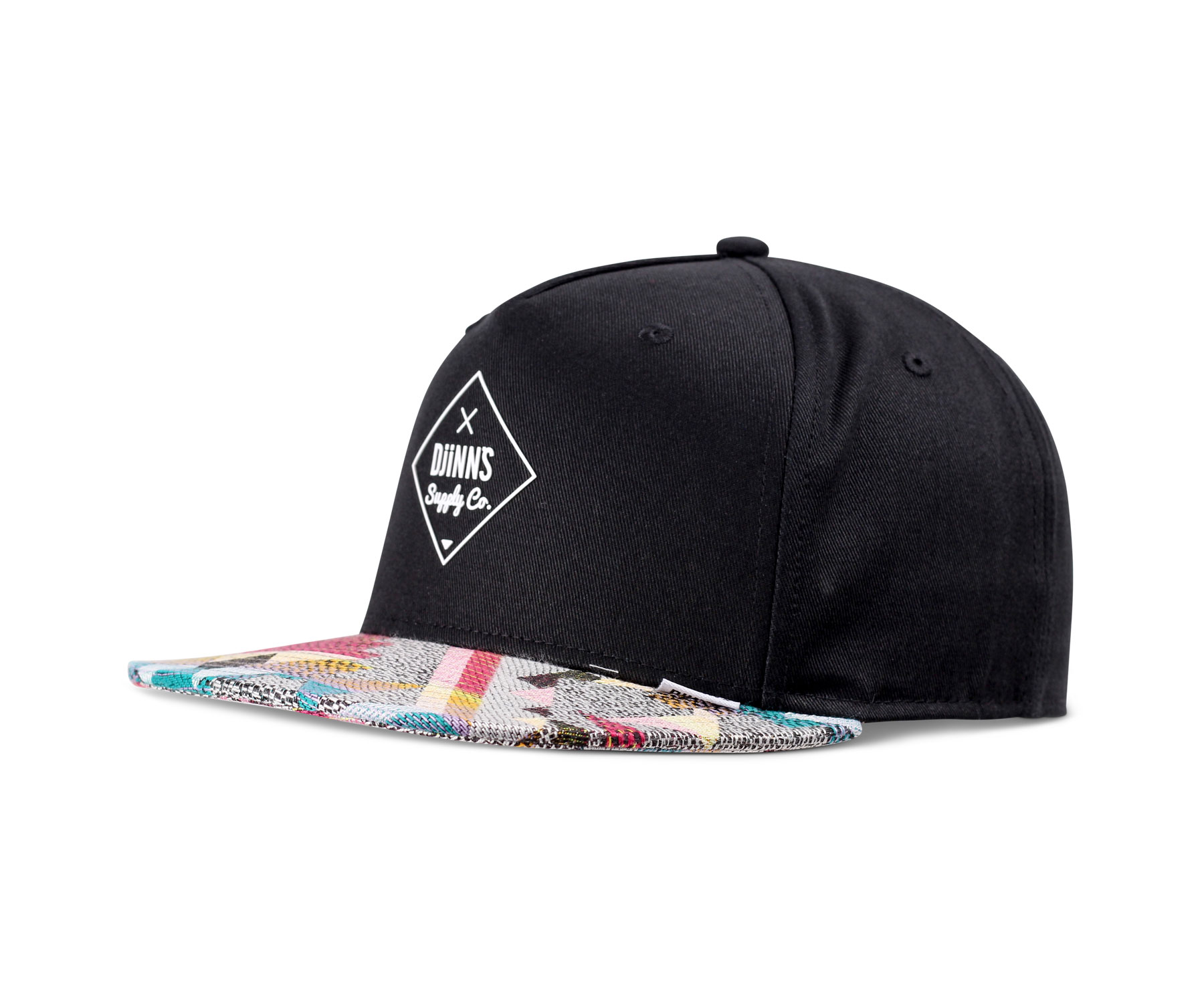 5 Panel Snapback Cap Rubber Aztek