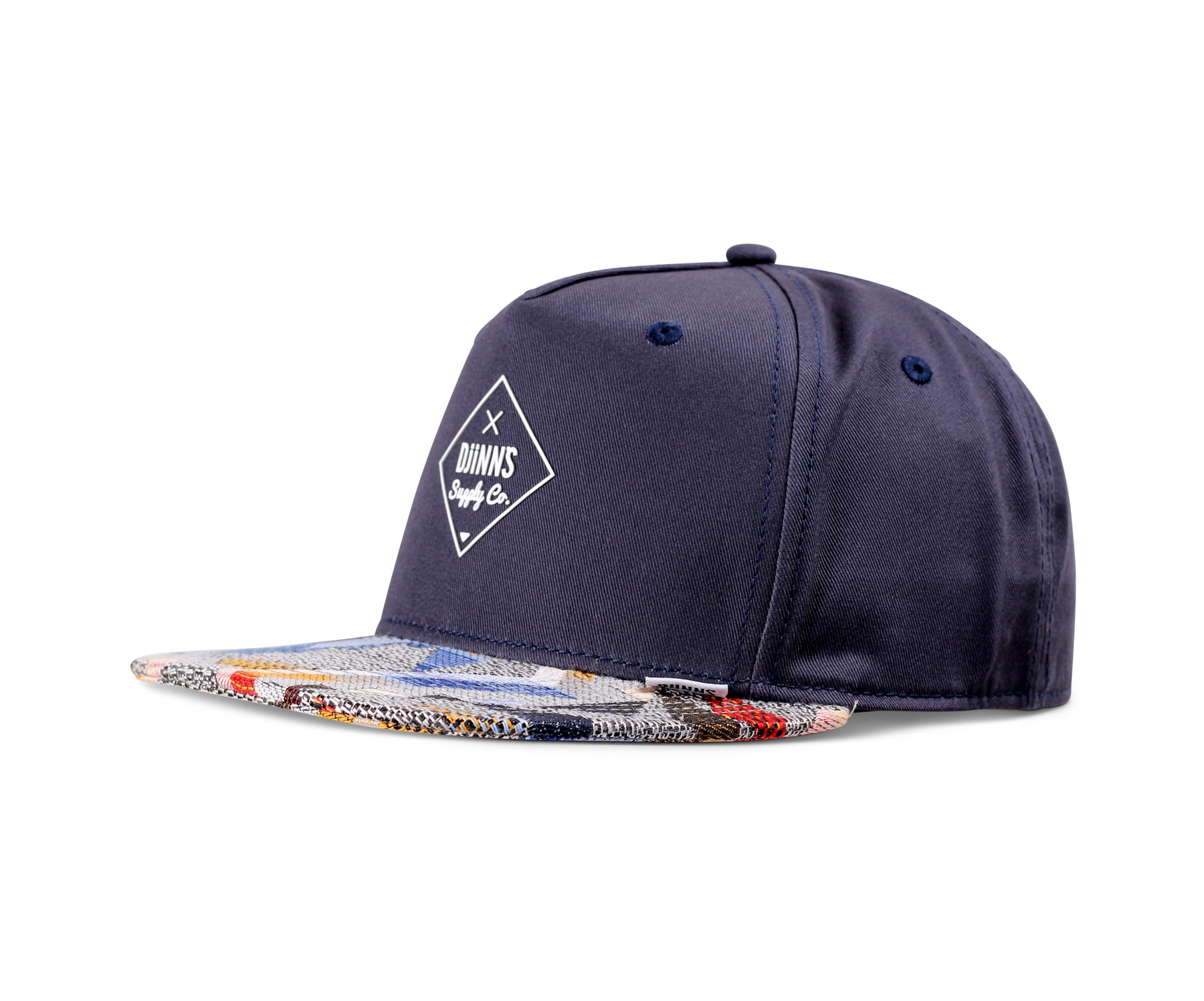 5 Panel Snapback Cap Rubber Aztek